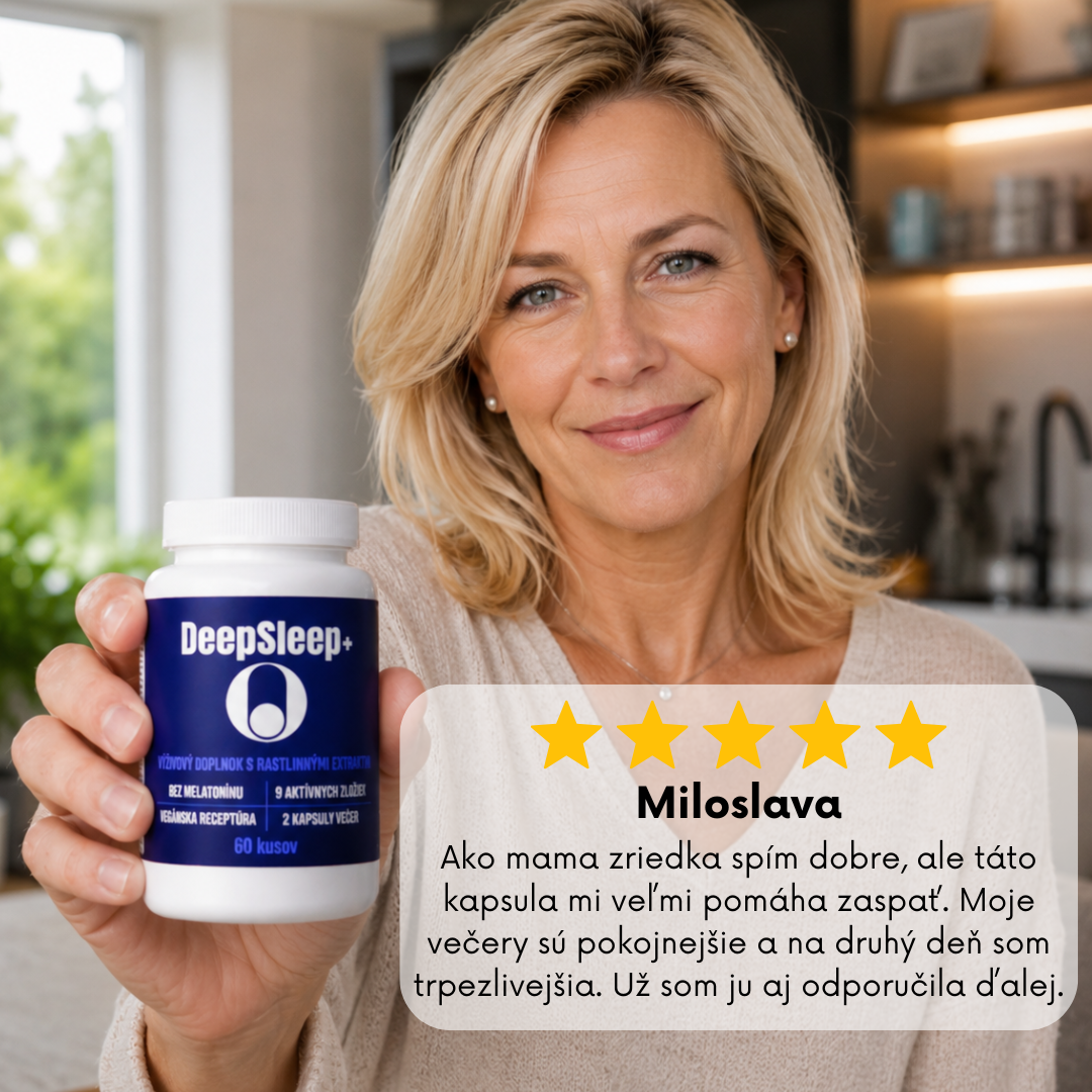 Spokojná zákazníčka s produktom DeepSleep+